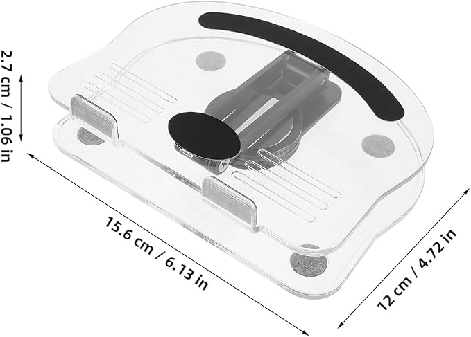 VERDANVERSE Adjustable Acrylic Folding Tablet and Phone Stand for Desk, 360° Rotatable Holder Compatible with Ipad and Laptop, Black, Suitable for Home and Office Use