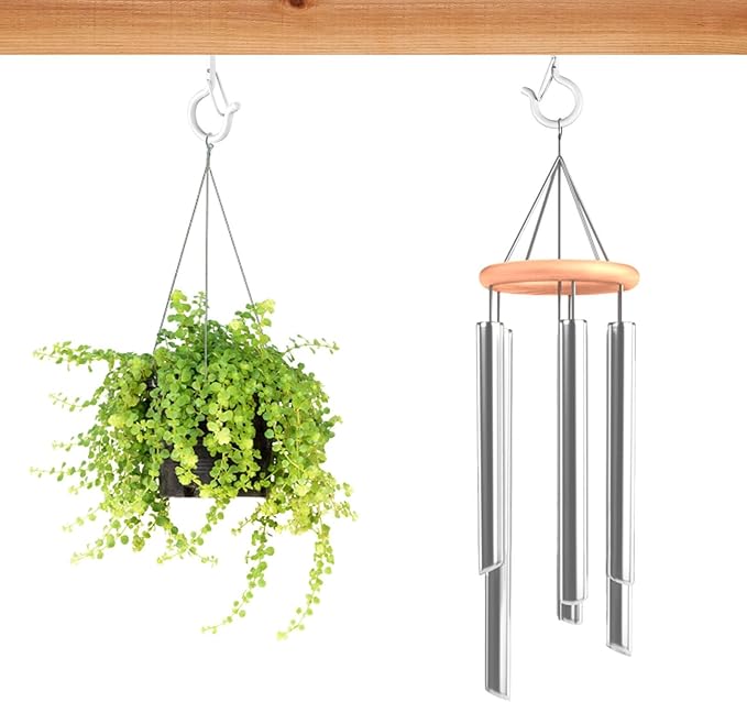 FSAH 96 PCS Q-Hanger Hooks, Screw Hooks for Outdoor String Lights, Safety Buckle Design Cup Eye Hook for Hanging Christmas Lights, Plants, Mounted on Wall Ceiling, Include 1 Wing Nut Driver, White