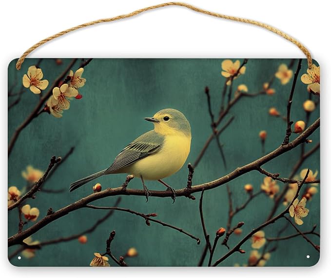 Retro Bird Wooden Art, Vintage Nature-Inspired 12x8 Inch Wall Decors, Perfect for Nature Fans & Nostalgic Home Aesthetics