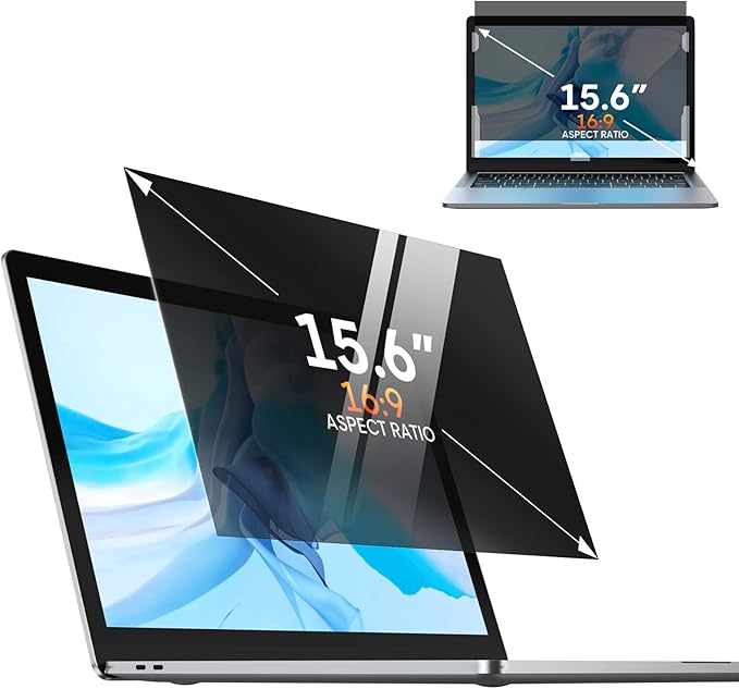 Yamaya Laptop Privacy Screen 15.6 Inch, Removable 16:9 Aspect Privacy Filter Screen Protector for 15.6 Inch Laptop, Privacy Screen Anti Peeping