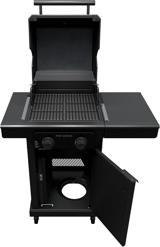 Charbroil Pro Series with Amplifire Infrared Technology 2-Burner Propane Gas Grill and Griddle Cabinet, Black - 463676724