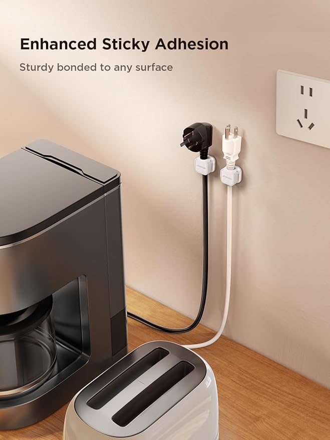 6 Pack Magnetic Cord Holder, Cord Organizer Cable Clip for Desk Management, JOYROOM Smooth Adjustable Cable Clip, Wire Holder Keeper Organizer for Home Office Desk Phone Car Wall Desktop Nightstand