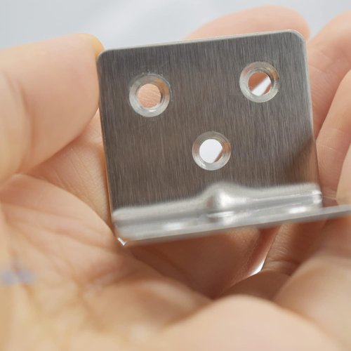 Skiennix 80Pcs Stainless Steel Angle Brackets - Heavy Duty 90° L Shape Corner Braces | 1.2” x 1.2” x 1.5”