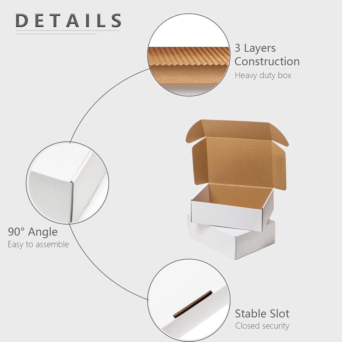 Timirog Shipping Boxes - 12x9x4" Corrugated Cardboard | 20 Pack Tab Locking Mailers for Gifts & Crafts