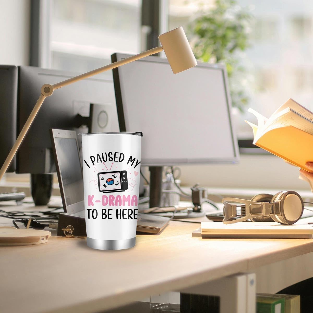 Skiennix K-Drama Tumbler - 20oz Insulated Gift for Women with Lid & Straw | Perfect for K-Pop Fans