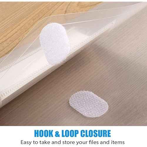 Sooez 50 Pack Plastic Envelopes File Folders, Clear