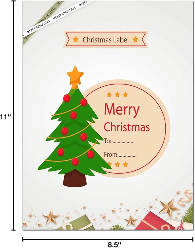 DUGUTUL Premium Festive Christmas Stationery Set Spread Holiday Joy, 48 Sheets, 8.5 x 11 Inches, 100gsm, Perfect for Personalized Gifts and Add Holiday Magic to Your Messages (F)