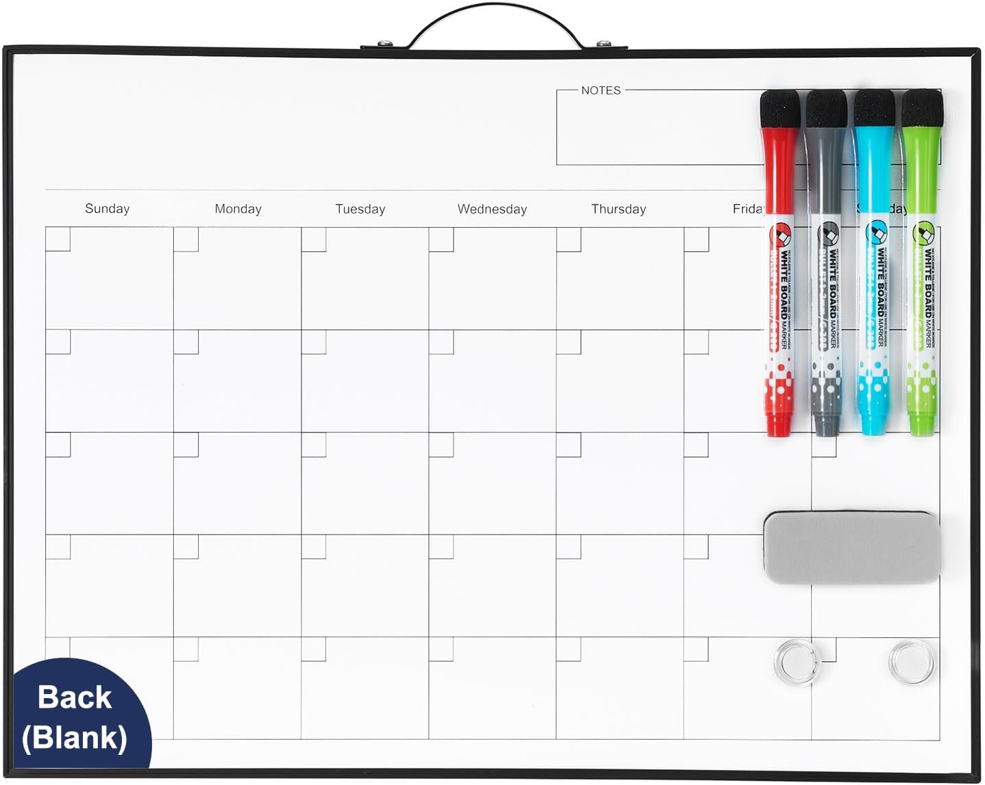 TSJ OFFICE Small Whiteboard - 16" X 12" with Calendar Feature for Efficient Planning