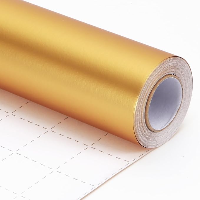 Gold Wrapping Paper, 30inch x 33ft Matte Metallic Gold Solid Color Gift Wrapping Paper Roll Perfect for Birthday, Christmas, Baby Shower, Wedding, Valentine's Day, DIY Invitations, Arts & Crafts