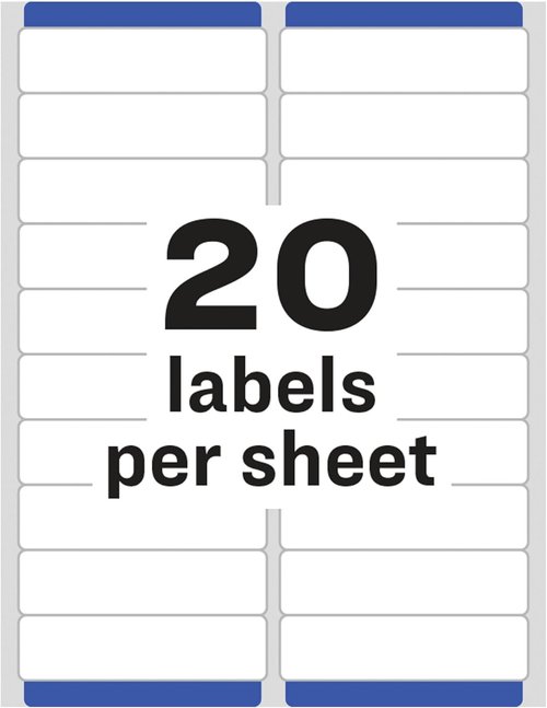 Avery Printable Address Labels - Sure Feed Technology | Matte Clear, 1" x 4", 1,000 Blank Labels