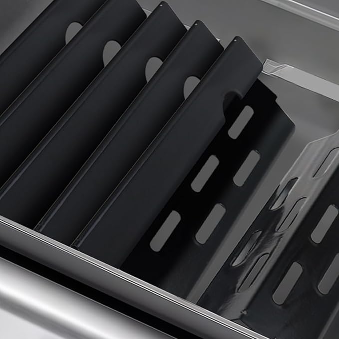 RuiTEERS Grill Grate and Flavorizer Bars Heat Deflector Grill Parts for Weber Genesis 2 GS4 Grates 66089, 66097, 66041, 66033, 66796, Weber Genesis II E-410, E-435, S-435, SE-410, Porcelain Steel