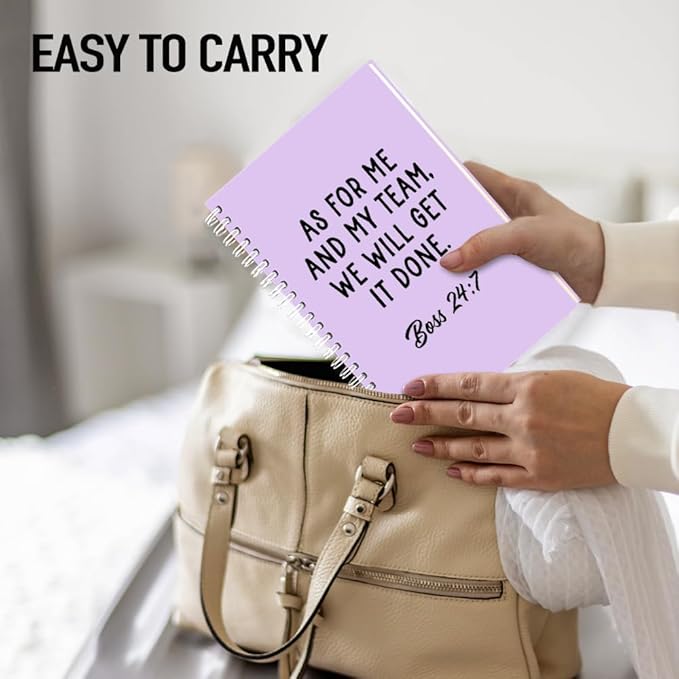 Msticey As For Me And My Team 160 Blank Pages Hardcover Spiral Notebook, Appreciation Gifts for Manager Supervisor Leader (Purple)
