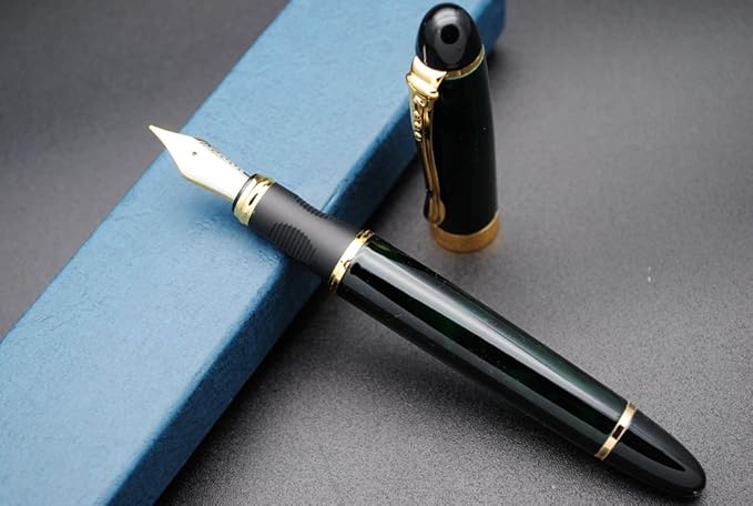 JINHAO X450 Fountain Pen M Nib (Green Ice Flowers)