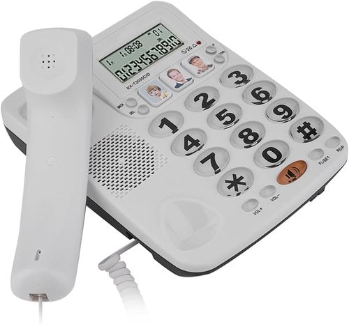 Regine Switzerland Corded Phone - 2-Line Design with Answering Machine & Caller ID | Noise Cancelling for Home & Office