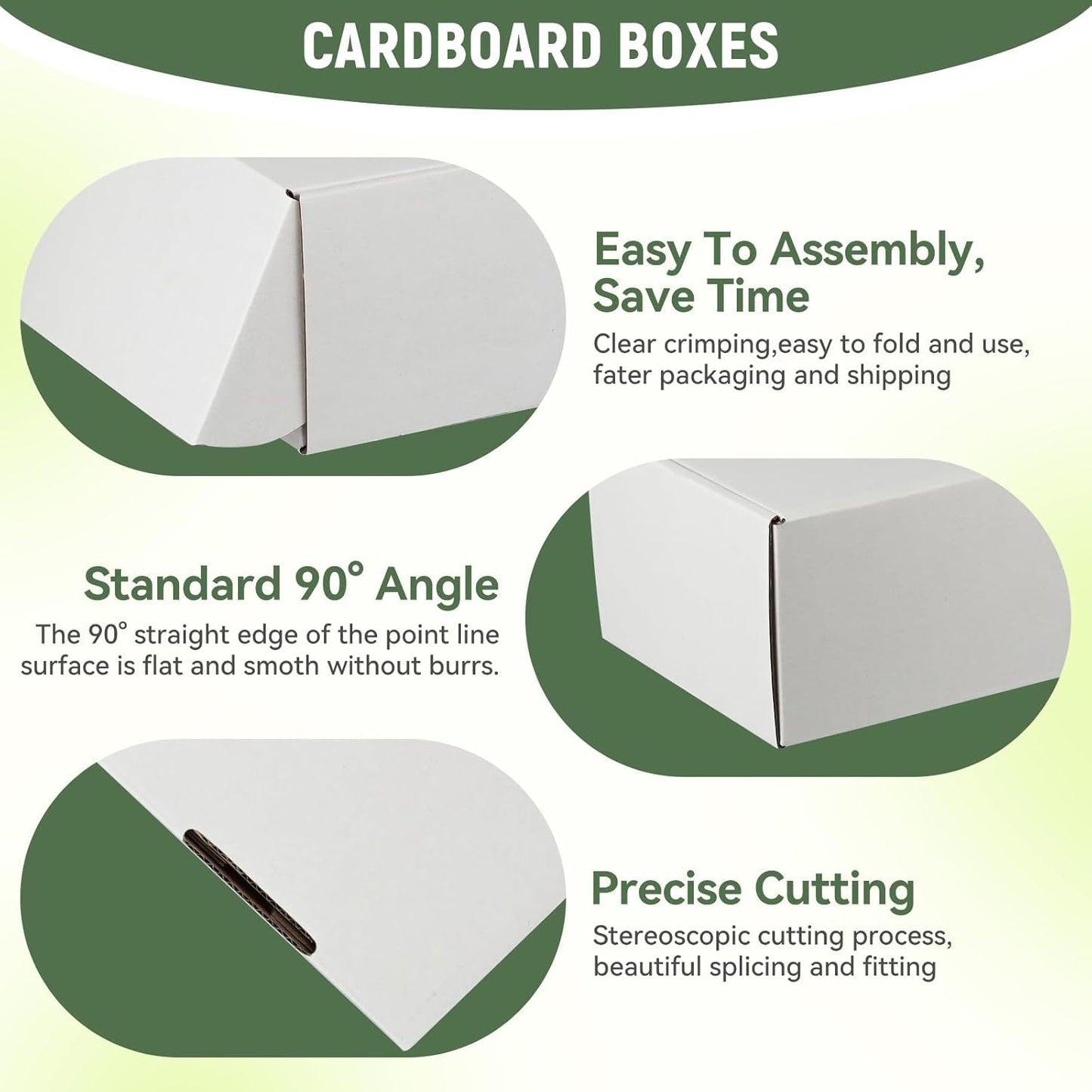 Small Shipping Boxes - 25 Pack White Corrugated Cardboard | 6"x4"x2" for Business & Mailing