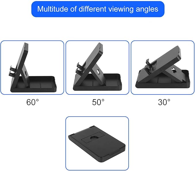 Y.D.F Stand for Nintendo Switch Compact Foldable Multi Angle Holder Play Stand Compatible with Switch/Lite/OLED IPad iPhone Samsung Galaxy Tab Android Phones Tablets E-Reader