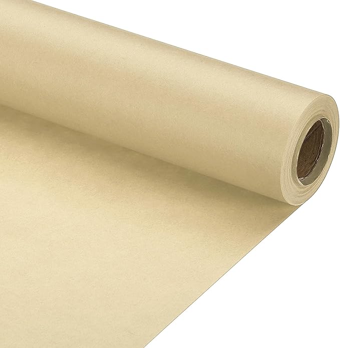 PATIKIL Wrapping Paper, 12" x 394"(33') 70 GSM Craft Paper Roll Kraft Packing Paper for Poster Bulletin Board, Gift Wrapping, Brown