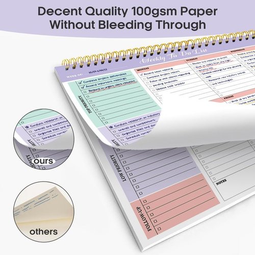 Regine Switzerland Weekly To-Do List Notepad | Bible Highlighters for Organized Planning