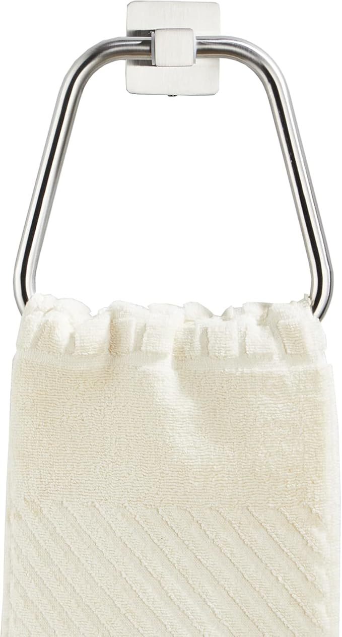 Brushed Nickel Towel Ring for Bathroom 2 Pack, Kitchen Bath Towel Holder Hangers Wall Mount Heavy Duty Stainless Steel