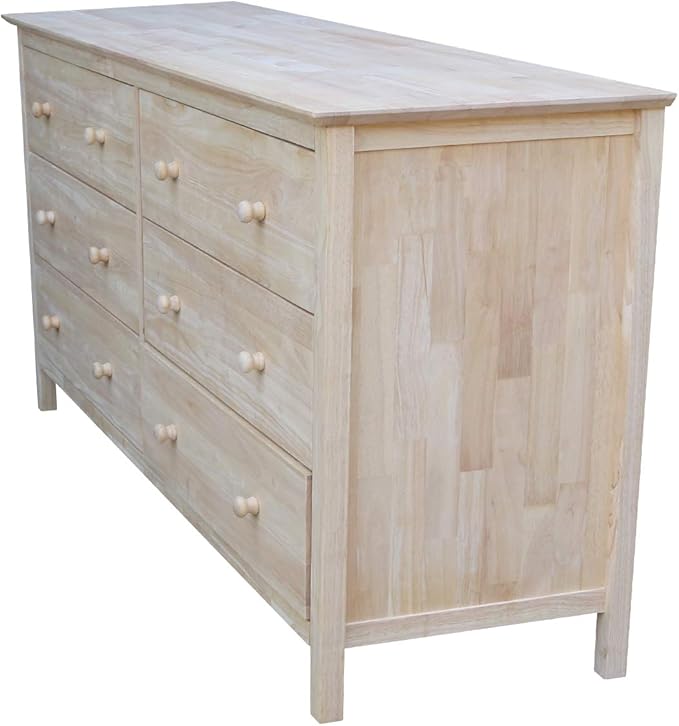 International Concepts Dresser with 6 Drawers, Unfinished