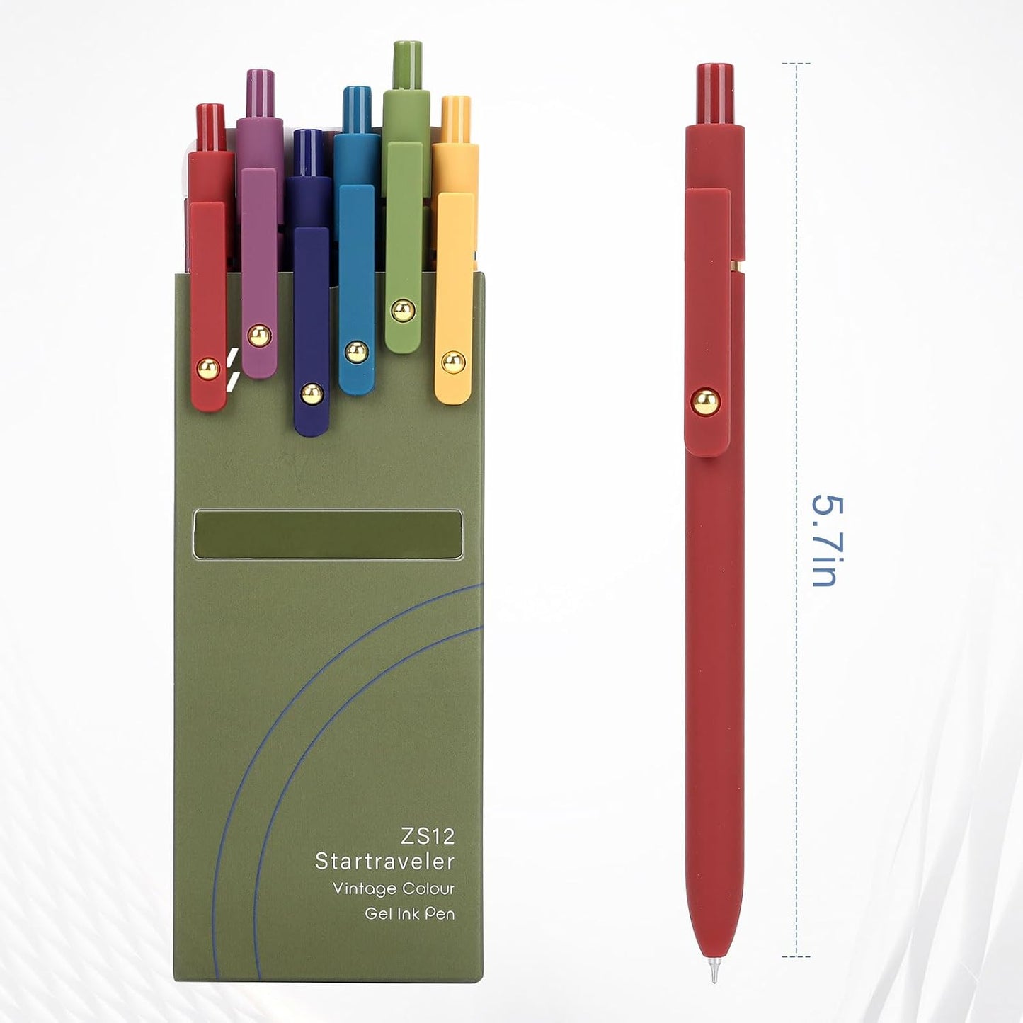 Skiennix Gel Pens - 0.7mm Smooth Writing Black Ink | 6-Piece Set for Journaling & Art