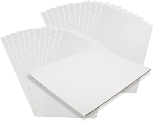 Foam Board 16x20 | 100-Pack Acid-Free Foam Core Sheets - Thick White Polystyrene for Displays