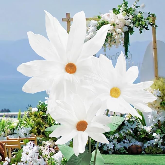maytopia Giant Flowers for Decoration, Large Foam Flower Artificial Daisy Flowers for Birthday Party Bridal Shower Wedding Graduation Shop Window Backdrop Decor