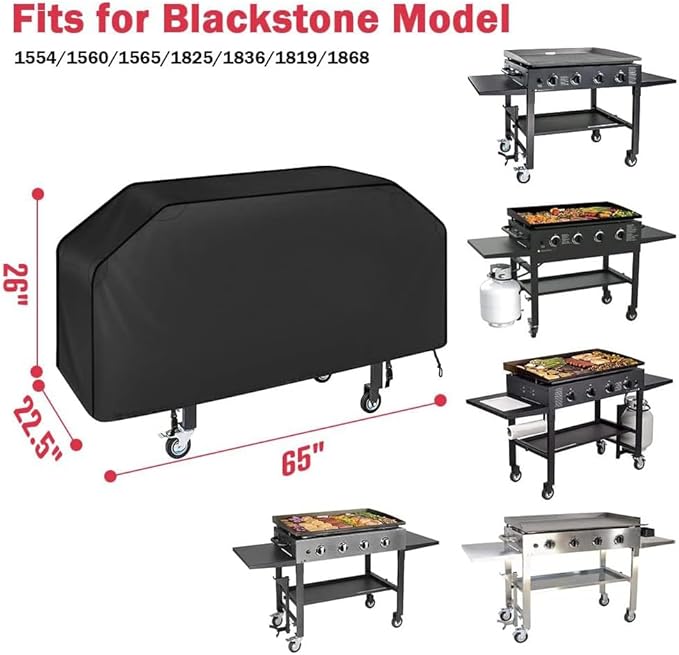 iCOVER 36 inch Griddle Cover for Blackstone, Waterproof Lightweight Polyester Barbecue Protection Flat Top Gas Grill Covers for 36" Griddles Cooking Station for Camp Chef