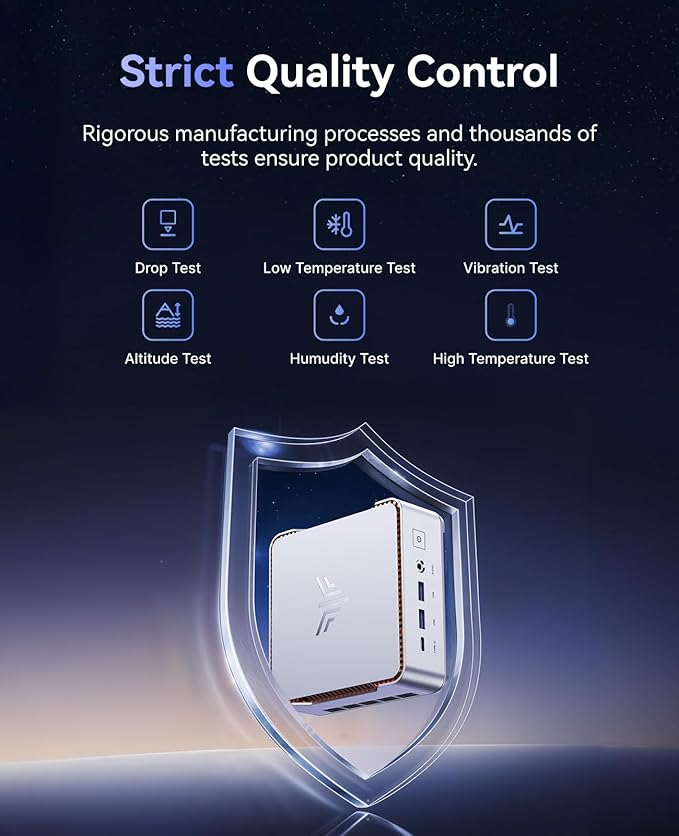 KAMRUI Hyper H2 Mini PC with Intel Core i5-14450HX, 16GB RAM 512GB NVMe SSD, Triple 4K, HDMI, DP, USB-C, WiFi 6, BT 5.2, Gigabit Ethernet, Mini Desktop Computer for Office, Business, Gaming