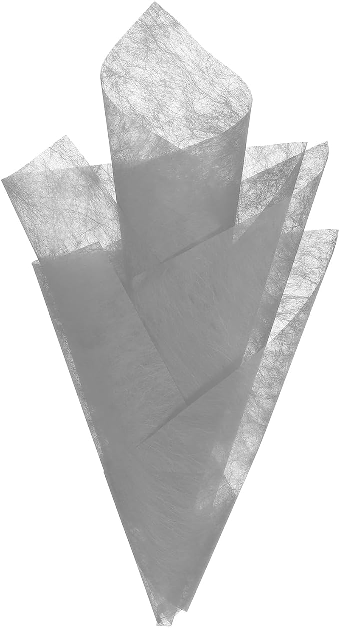 PATIKIL 11.8 inches Tissue Flower Wrapping Paper, 120 Sheets Waterproof Floral Bouquet Wraps Gift Packaging Tissue for Party Birthday Wedding Holiday Decorations Crafts, Grey