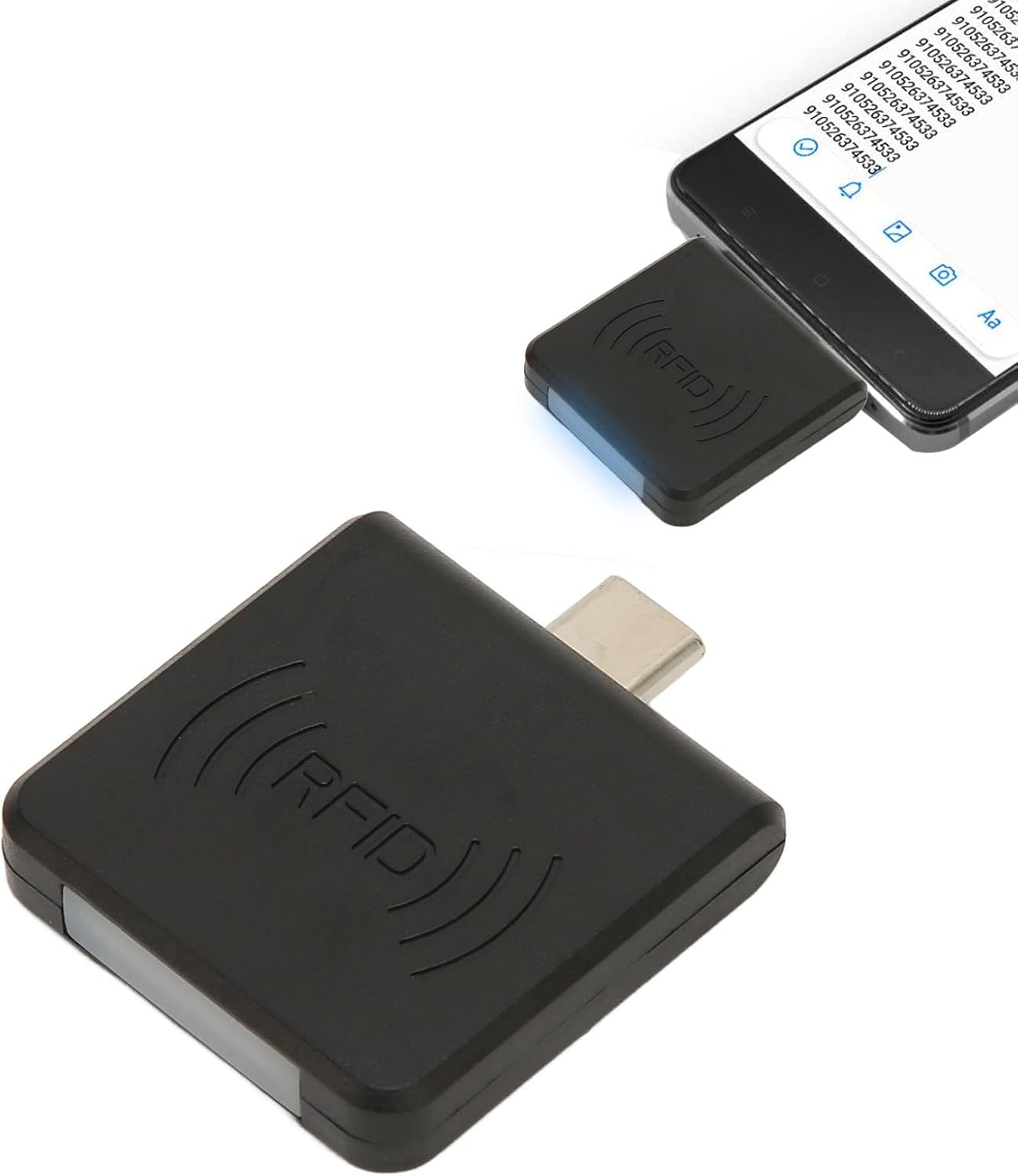 Skiennix Square Card Reader - Type C Interface 125Khz Smart Card Reader with Built-In Buzzer | Black
