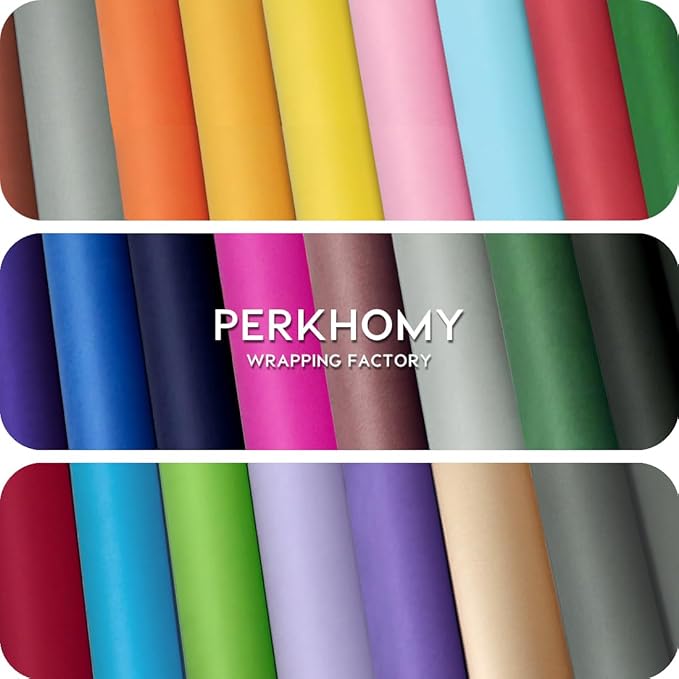 PerkHomy Lemon Yellow Kraft Paper Roll 48" x 3,600" (300') for Gift Wrapping Bouquet Flower Art Painting Craft Writing Packaging Shipping 80GSM 55LB (Lemon Yellow, 48" x 300')