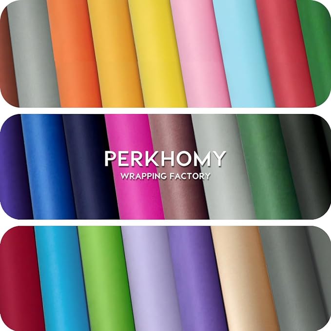 PerkHomy Wine Red Kraft Paper Roll 36" x 1,800" (150') for Gift Wrapping Bouquet Flower Art Painting Craft Writing Packaging Shipping 80GSM 55LB (Wine Red, 36" x 150')