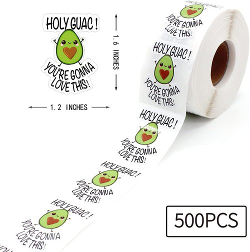 Littlefa Avocado Stickers - Cute & Funny Handmade Stickers for Baby Showers | 500 PCS