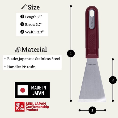ALLEX Japanese Paint Scraper Tool - Heavy Duty 2.3" Stainless Steel Blade | Professional Paint & Rust Removal