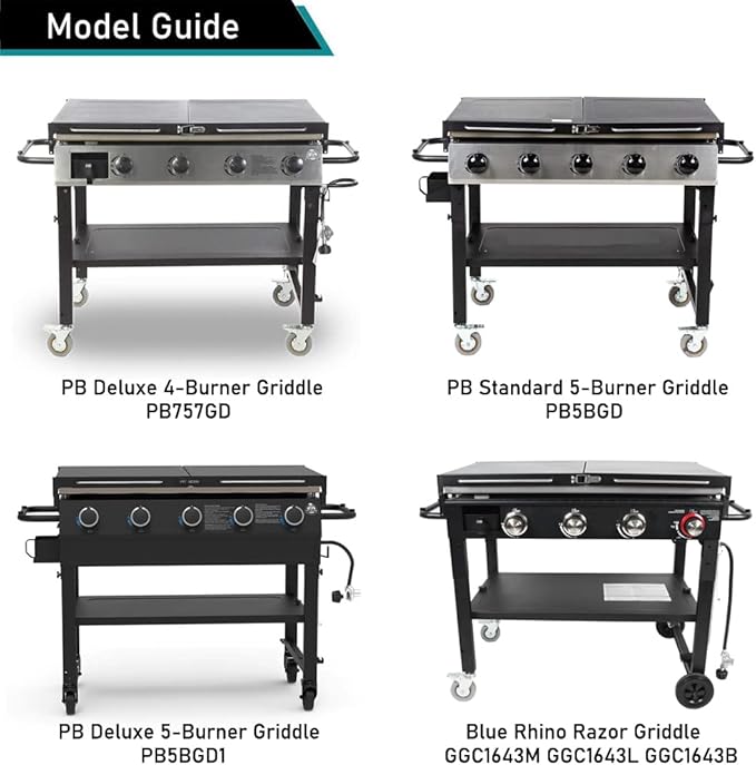 ZJYWSCH Cover for Pit Boss Deluxe 4 Burner PB757GD, Standard/Deluxe 5 Burner PB5BGD PB5BGD1 Griddle Grill, Waterproof for Blue Rhino Razor Griddle GGC1643L
