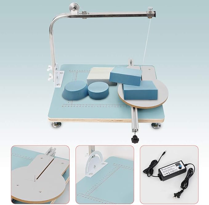 11'' *10'' Hot Wire Cutter, 0-500℃ Foam Cutting Machine, 72W Electric Styrofoam Cutter with16.4ft Heating Wire for Foam Sponge KT Board Ribbon Pearl Cotton