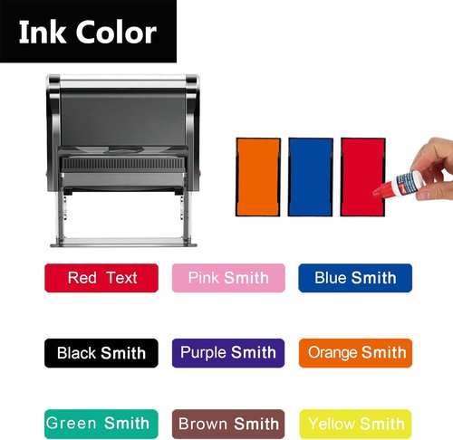 Self-Inking Signature Stamps by Custom Stamps | Personalized Rubber Stamps for Business - 9 Colors, 5 Sizes