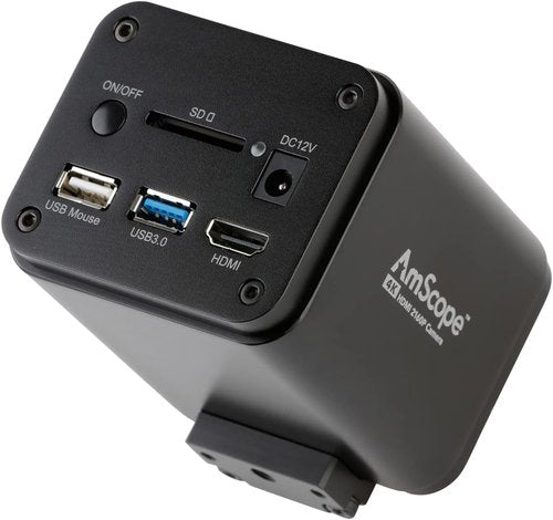 AmScope - 4K 60fps HDMI & Wi-Fi Color CMOS Auto-Focus C-Mount Microscope Camera - AF408
