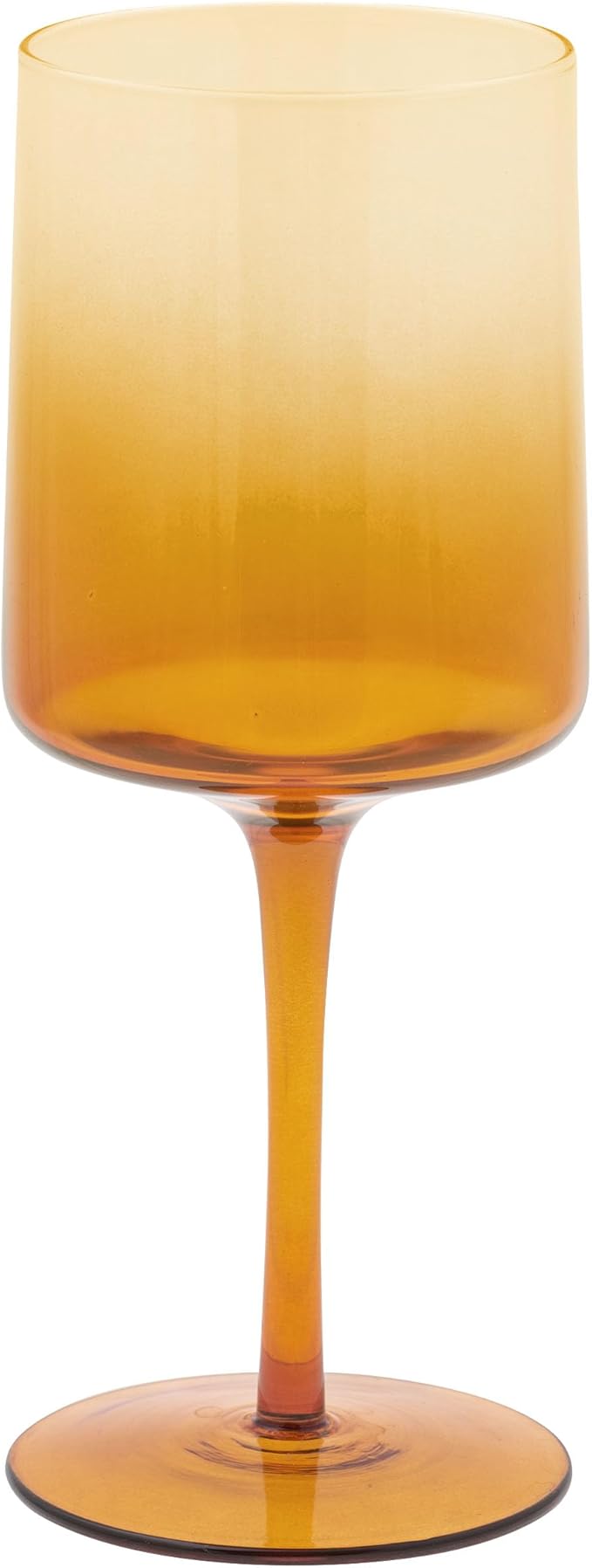 Karma Mid Century Wine Glass Amber Set Of Eight