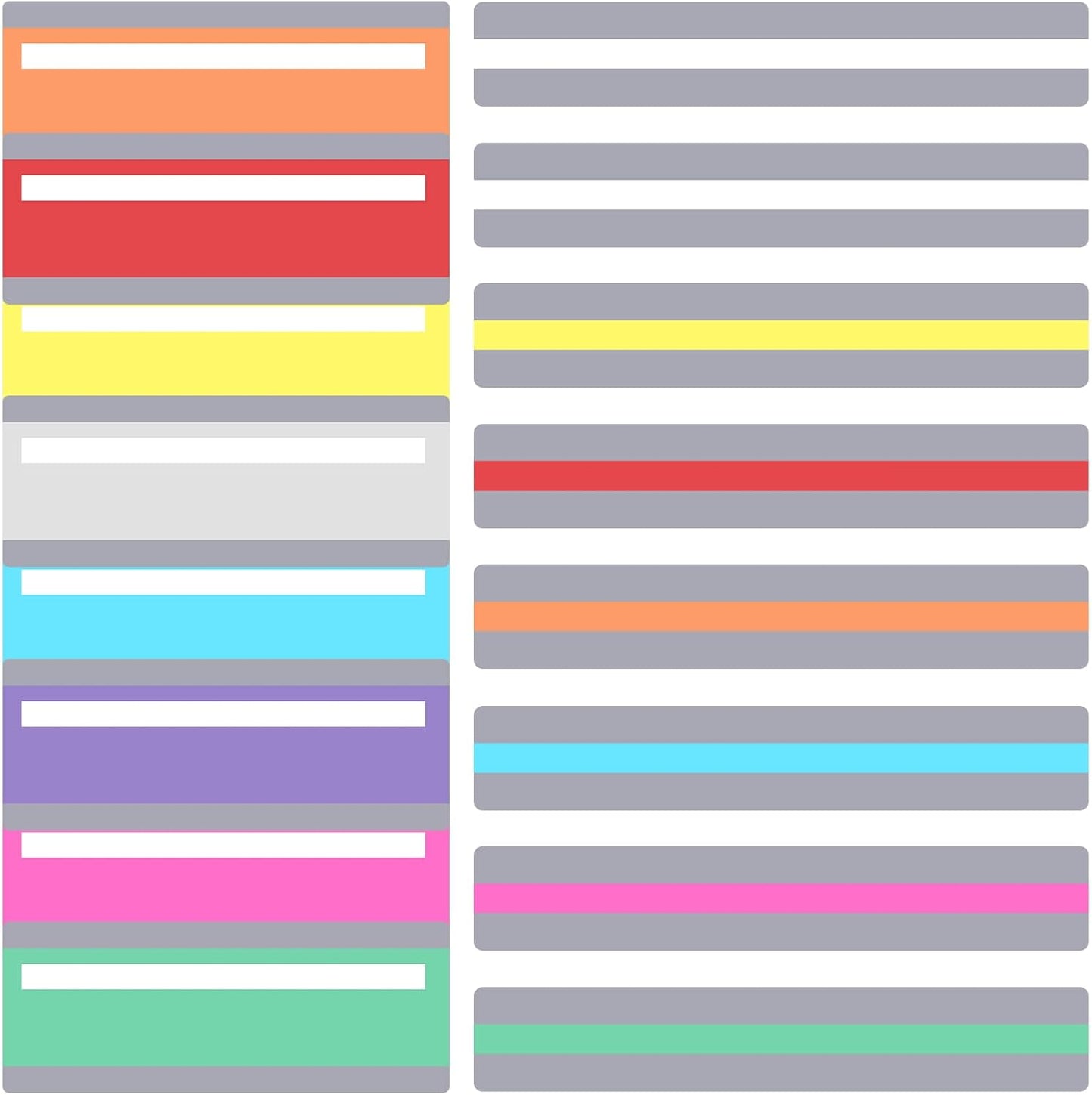 Skiennix Guided Reading Strips - 16-Piece Dyslexia Reading Tools for Kids | Enhance Focus & Comprehension, Multicolor