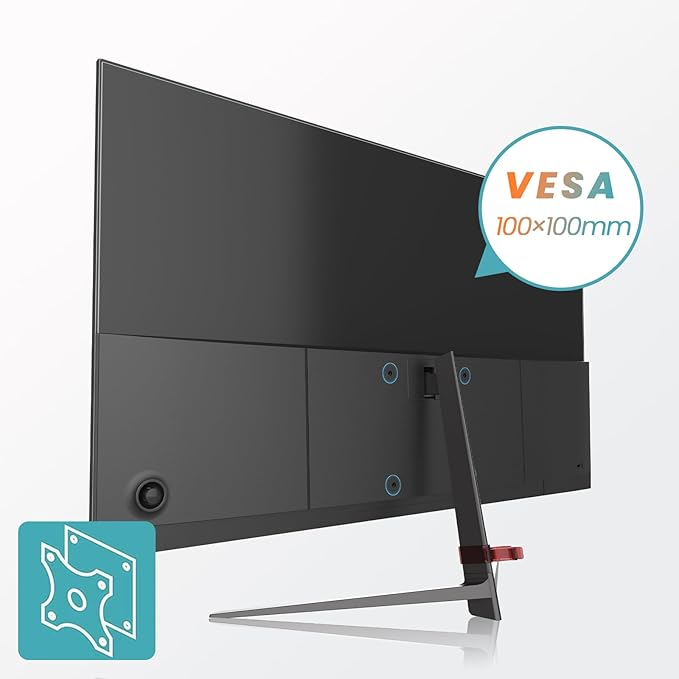 27 inch Gaming Monitor 100Hz Computer Monitor Built-in Speakers Full HD 1920 x 1080P with HDMI DP Interface Eye Care Frameless with 3-Side Virtually Borderless Design VESA（100 x 100mm）