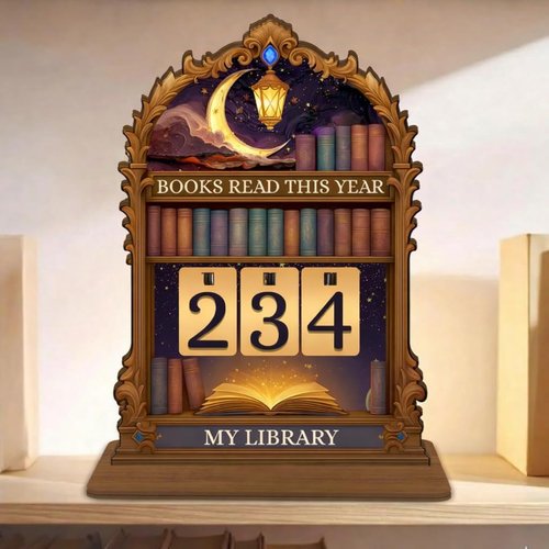 Books Read This Year Counter by Book Lovers | Perfect Gift for Women Readers - Reading Tracker Sign