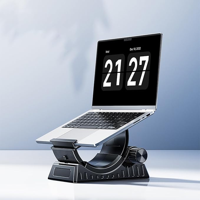 Adjustable Laptop Stand, Foldable Desk Support, C-Shaped Laptop Stand, Office Home Bed Desktop Tablet Couch Car Work Study, Portable Ergonomic for Efficient Work and Study Setup Lightweight