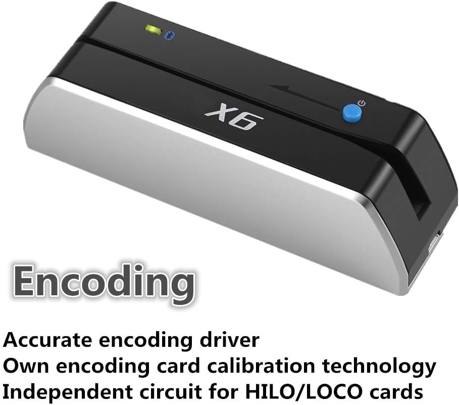 Skiennix Bluetooth USB Card Reader - Mini Portable 3 Tracks Writer & Encoder