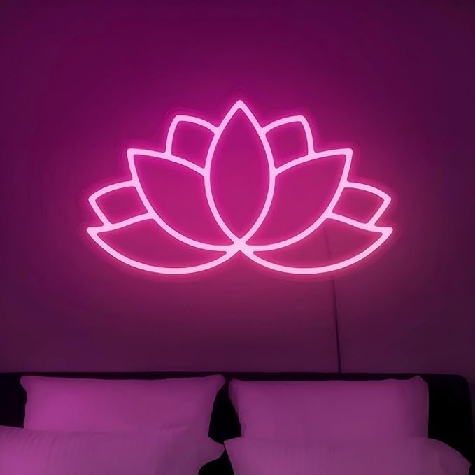 Lotus neon sign, Lotus led sign, Yoga Led Sign, Meditation Led Light, Exercise Room Wall Decor, Buddha Lotus, Pilates Studio Art Meditation Room Wall Art Yoga Lover Gift, Psychic Chakras Healing Exercise
