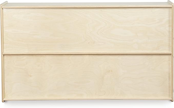 Contender Daycare Shelves for Kids, Bookcase with 2 Shelves for Storage, Wood Furniture for Toddlers, Children, Montessori, Classroom, 47-inch Width