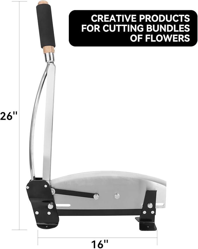 16-Inch Stainless Steel Flower Stem Cutter & Floral Scissors Set, Heavy Duty Bunch Cutter with Safety Lock, Ideal for Florists & Gardeners Perfect for Fresh Flower Stems, and Rose Stems
