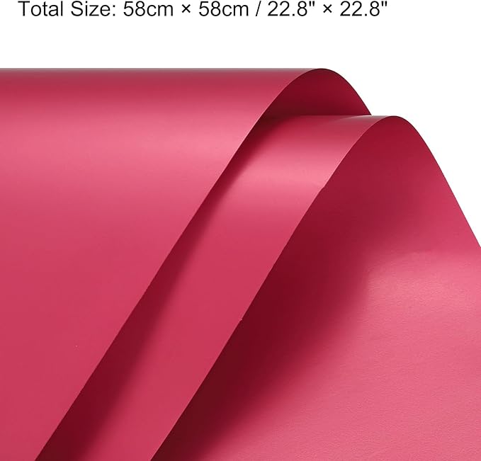MECCANIXITY Set of 20 Flower Wrapping Paper 22.8x22.8 Inch Waterproof Florists Wrapping Paper for Florist Bouquet Supplies, DIY Crafts, Gift/Gift Box Packaging Bright Red
