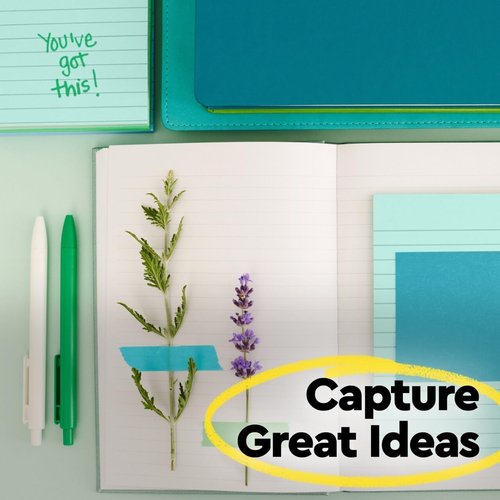 Post-it Super Sticky Pop-Up Notes - 100% Recycled Oasis Collection | 3 in. x 3 in., 70 Sheets, 18 Pads
